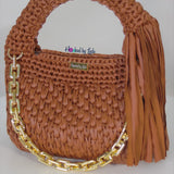 ‘Lade’ tote crochet bag in Earthy Tan (Medium)