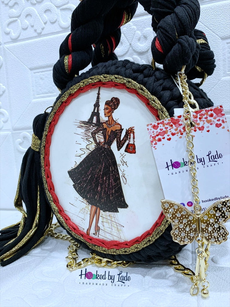 Black Crochet Bag | Stylish Crochet Bag | Hooked by Lade