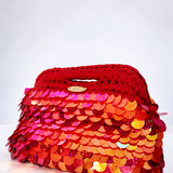 Pepper Red Sequin clutch (Midi size)