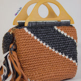 ‘The Boss’ crochet bag in black and brown