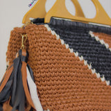 ‘The Boss’ crochet bag in black and brown