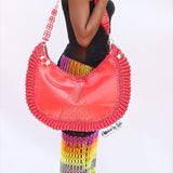 ‘Chidi’ Travel bag in Pepper Red leather