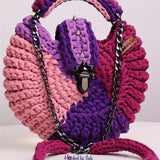 Custom mix "Fola" Spikes bag in Purple swirl