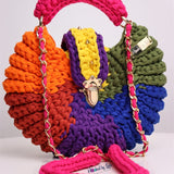 Custom mix "Fola" Spikes bag in Rainbow swirl