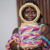 Aqua ‘Damilola’ coldshoulder combo set (Comes with a Mini vine bag)