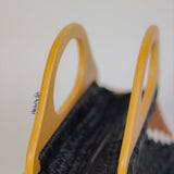 ‘The Boss’ crochet bag in black and brown
