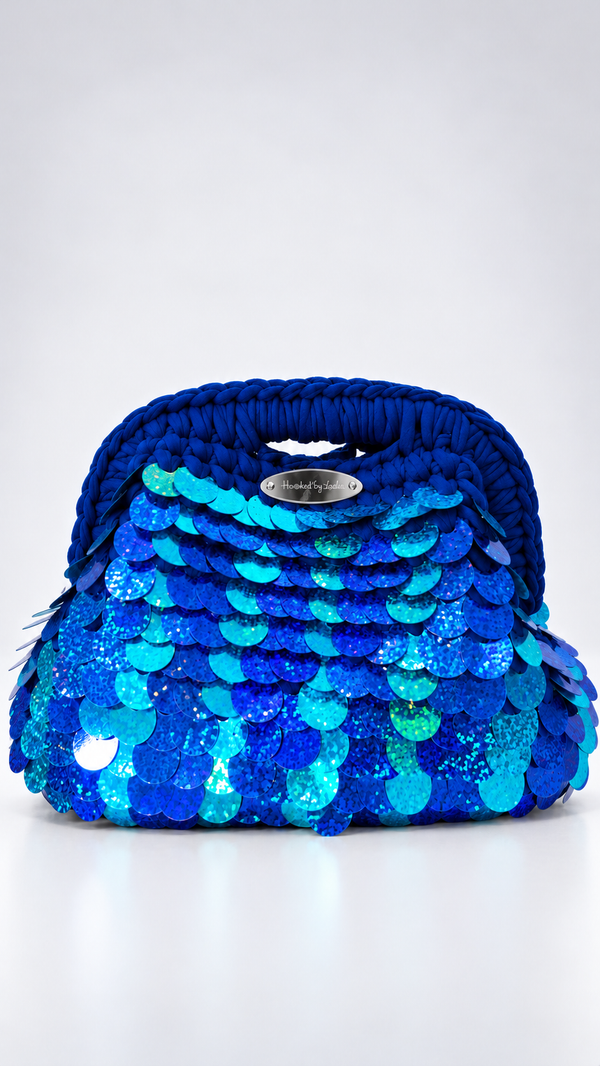 Mermaid Blue Sequin clutch (Mini size)