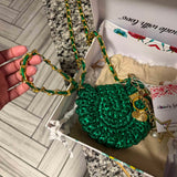“Fola” Mini coin purse (Emerald Metallic)