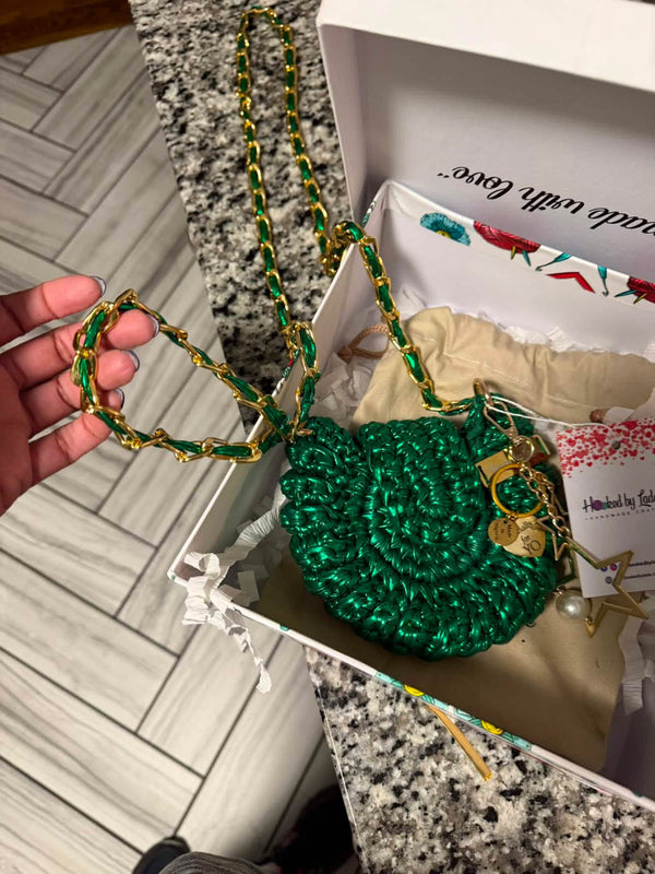 “Fola” Mini coin purse (Emerald Metallic)