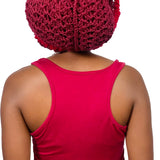 'Gèlè' Bunny Crochet Durag in Wine