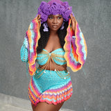 'Damilola' Beaded crochet top (Top Only)