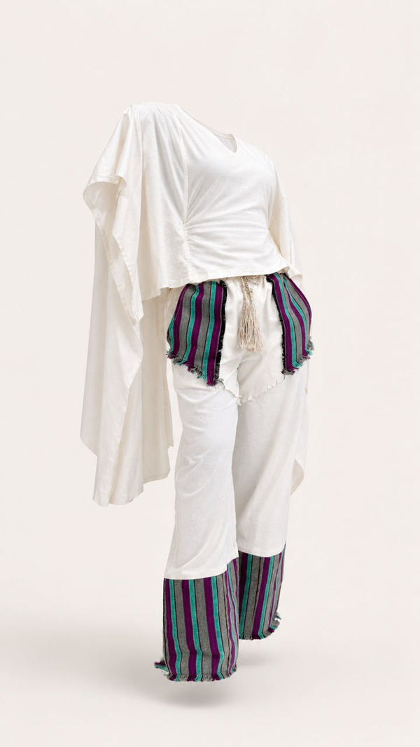 'Màdám' Aso Oke infused (Boubou top and pants only)