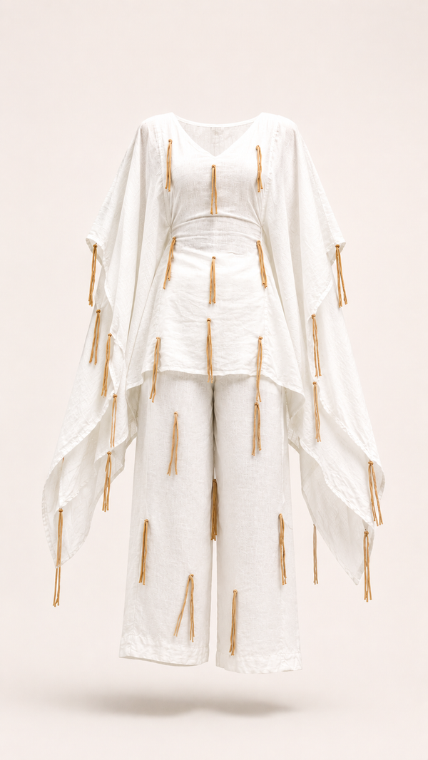 'Màdám' Fringe (Boubou top and pants only)