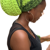 'Gèlè' Crochet Durag in Neon Green