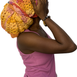 'Gèlè' Crochet Durag in bright yellow shades