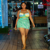 Sweet Mint set (Skirt and Cage bra Top)
