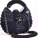 Custom mix "Fola" Spikes bag in Black swirl