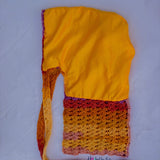 'Gèlè' Crochet Durag in bright yellow shades