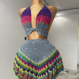 ‘Damilola’ set - Sleeveless alter Silver (Top + Skort only)