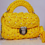 'Ladun' Pearly midi crochet bag