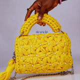 'Ladun' Pearly midi crochet bag