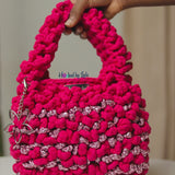 ‘Lizzy’ Crochet bag - Hot Pink! (medium)