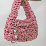 ‘Lizzy’ Crochet bag - Blush Pink! (Large)