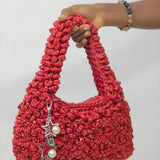 ‘Lizzy’ Crochet bag - Pepper Red! (Large)