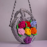 ‘Ife-bouquet’ Grey garden bag