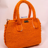 ‘Posi’ Tote handbag in Bright Orange leather