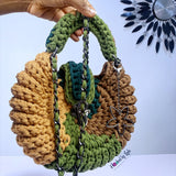 "Fola" Unspiked bag in Camouflage swirl