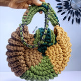 "Fola" Unspiked bag in Camouflage swirl