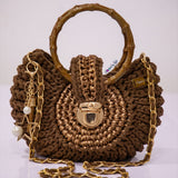 "Fola" Chocolate cookie bag (bamboo handle)