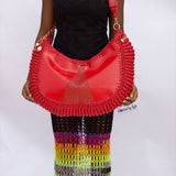 ‘Chidi’ Travel bag in Pepper Red leather