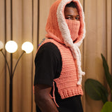 'Ember' hoodie set in salmon peach (Detachable hoodie + jacket)