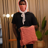 'Ember' hoodie set in salmon peach (Detachable hoodie + jacket)