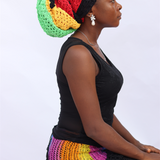 'Gèlè' Crochet Durag in Rasta colors