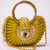 "Fola" lime green and golden mix (bamboo handle) (Copy)