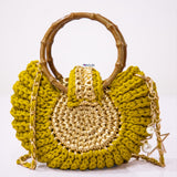 "Fola" lime green and golden mix (bamboo handle) (Copy)
