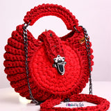 Custom mix "Fola" Spikes bag in Glitter Red