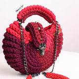 Custom mix "Fola" Spikes bag in Red swirl