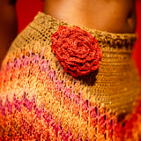 Rose infused 'Damilola' Maxi set with a crop top (Fall colors)
