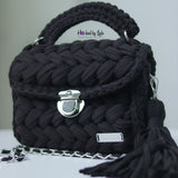 Black 'Comfort' Crochet Bag