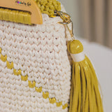 ‘The Boss’ crochet bag in Cream and Gold