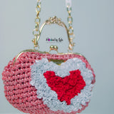 ‘Lade’ RED HEART Custom Party clutch