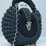 'Fola' Spikes in Black/Glitter black Mix