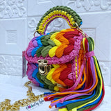 ‘Comfort’ Rainbow Crochet bag