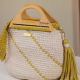 ‘The Boss’ crochet bag in Cream and Gold