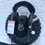 Glitter Black Crochet Bag | Cute Crochet Bag | Hooked by Lade