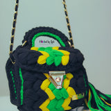 Jamaican flag themed ‘Comfort’ Crochet bag